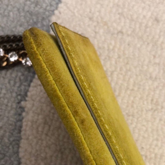 Club Monaco lime suede bracelet wristlet clutch - Picture 2 of 9
